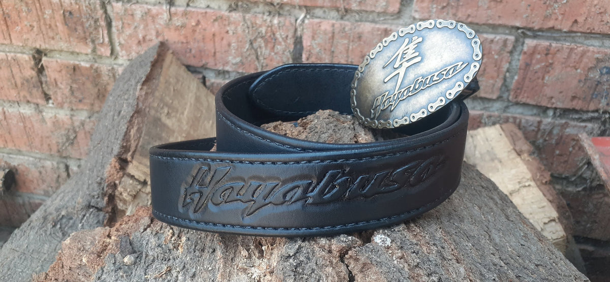 Custom Hand Engraved/Tooled Double Layered  Leather Belt