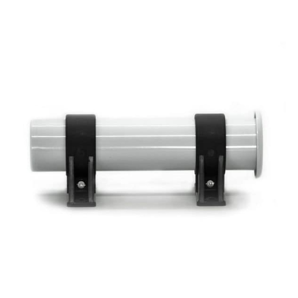 Transom mounted rod holder side view
